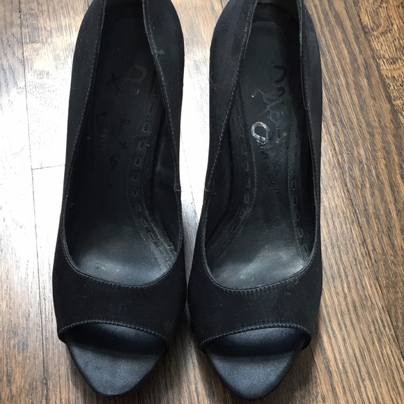 Alice & Olivia black crystal open toe heels - Picture 5 of 7